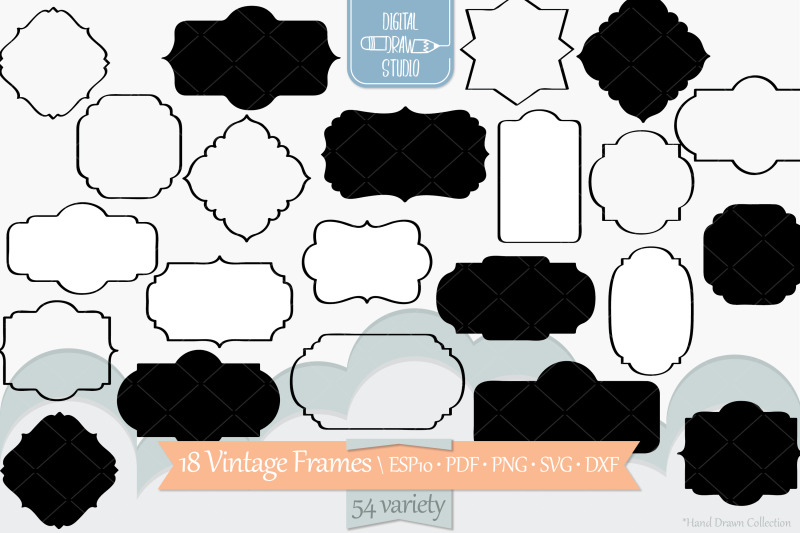 vintage-frames-hand-drawn-decorative-border-retro-labels