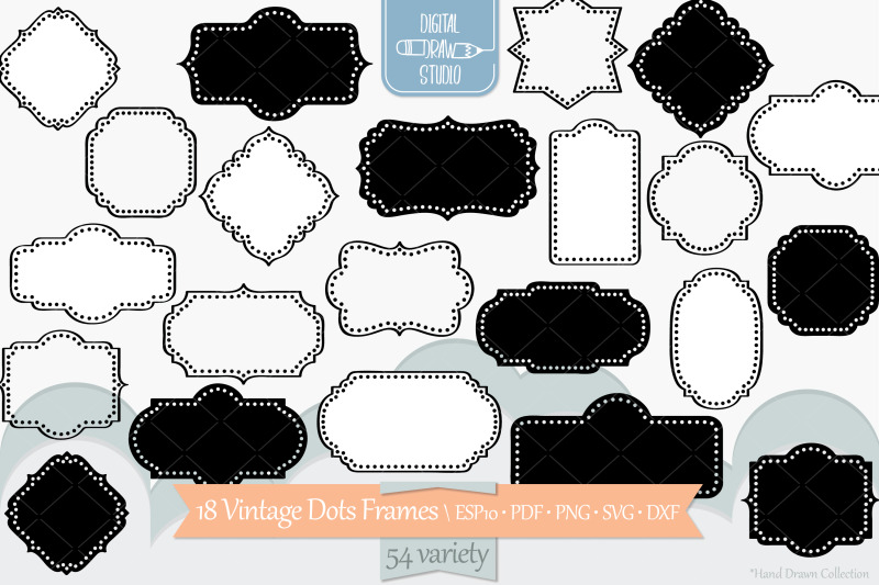 vintage-frames-dots-decorative-border-retro-labels