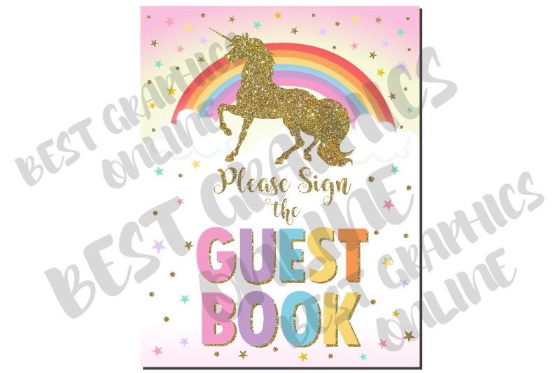 magical-unicorn-birthday-party-sign-rainbow-unicorn-sign