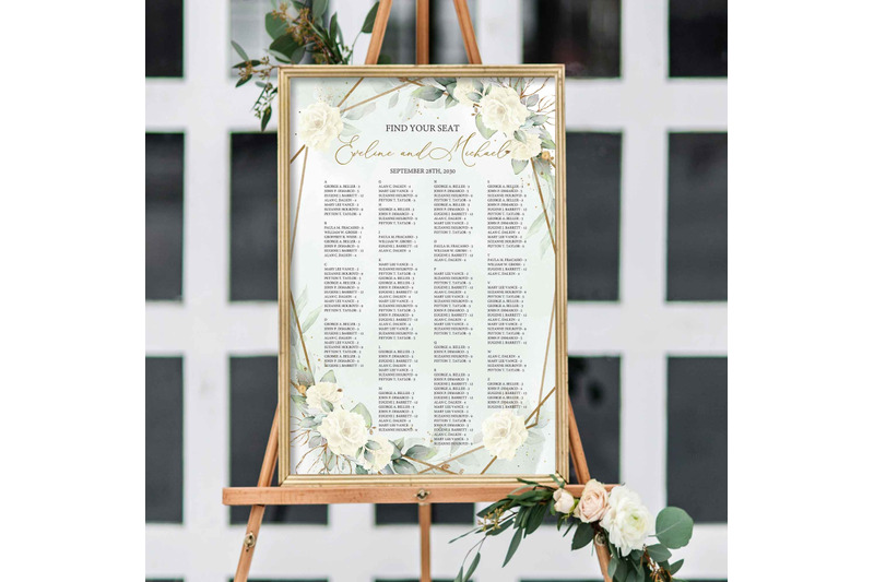 white-roses-greenery-wedding-seating-chart-template-editable-diy-d