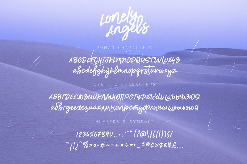 lonely-angels-brush-font