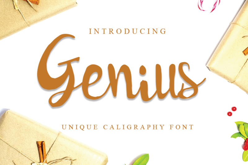 genius-unique-calligraphy-font