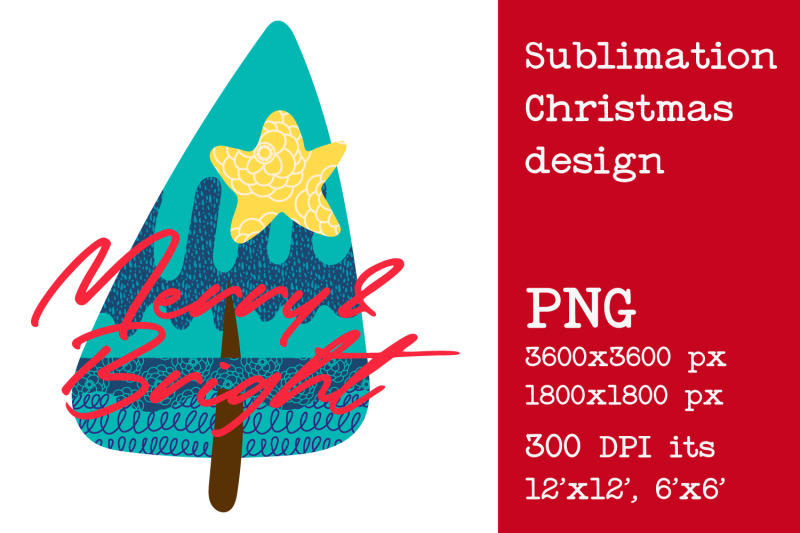 sublimation-christmas-tree-design