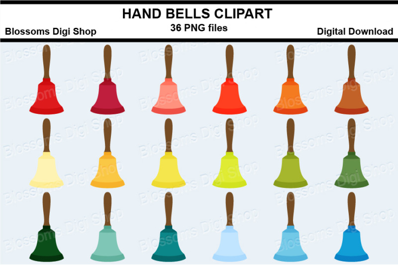 hand-bells-sticker-clipart-36-files-multi-colours
