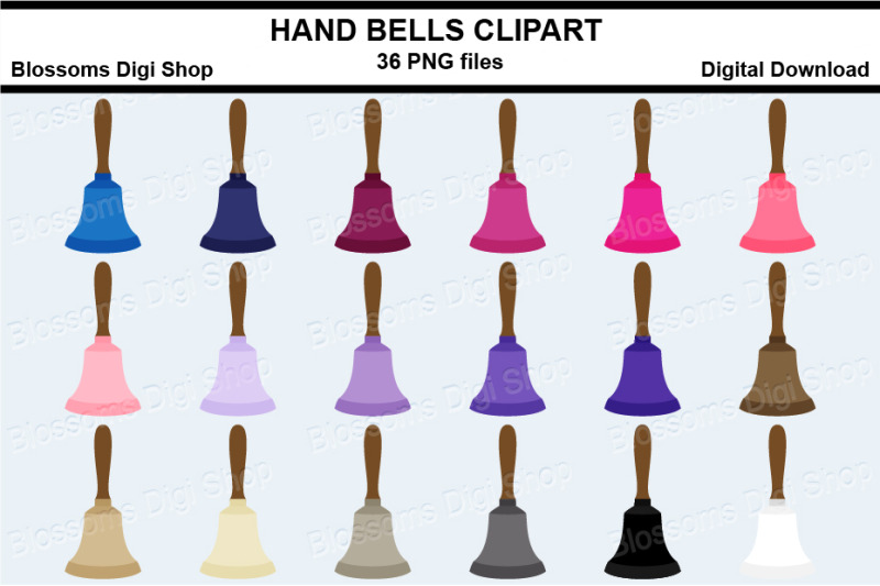 hand-bells-sticker-clipart-36-files-multi-colours