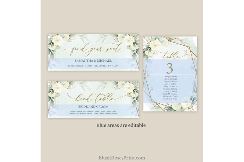 simy-wedding-seating-chart-cards-boho-white-roses-greenery-tempaltes