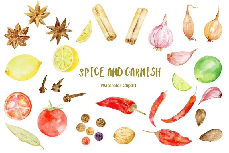 watercolor-clipart-spice-and-garnish
