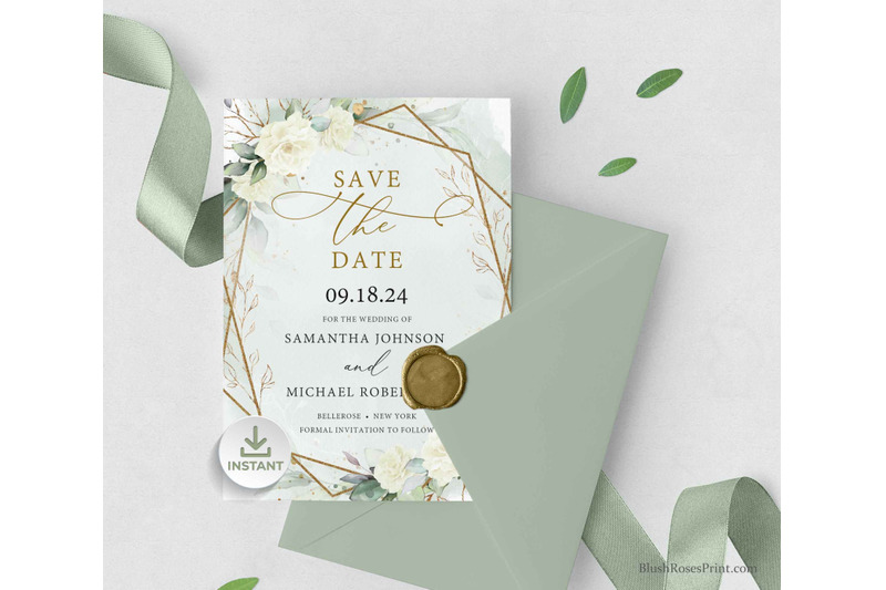 simy-editable-save-the-date-cards-template-white-roses-greenery