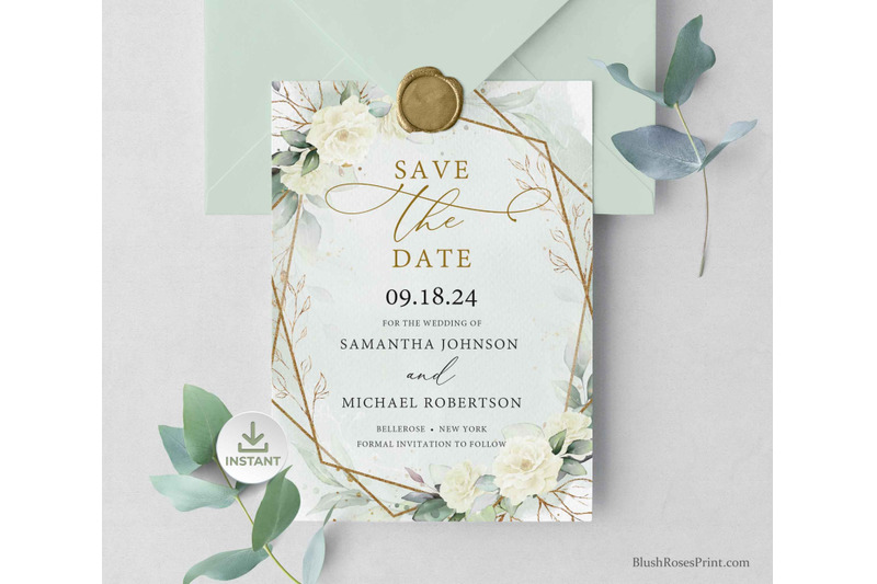 simy-editable-save-the-date-cards-template-white-roses-greenery