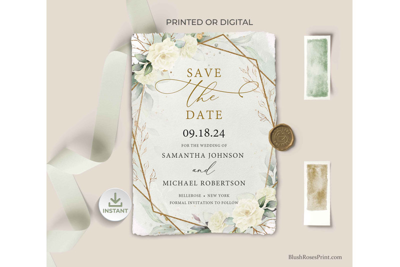 simy-editable-save-the-date-cards-template-white-roses-greenery