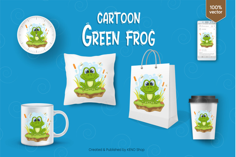 cartoon-green-frog