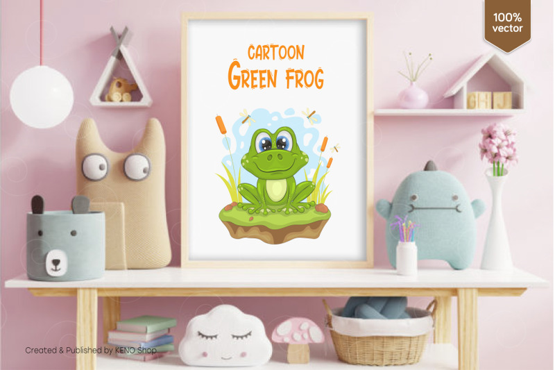 cartoon-green-frog