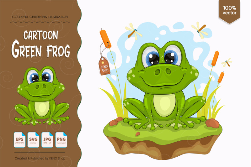 cartoon-green-frog