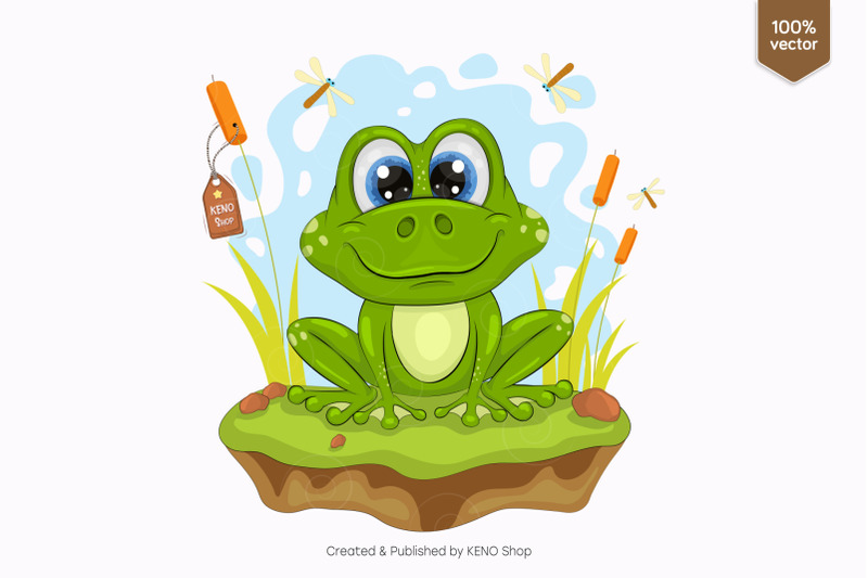 cartoon-green-frog