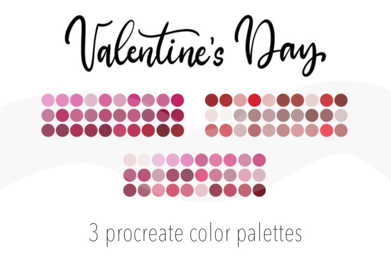 valentine-039-s-day-nbsp-3-color-palettes-for-procreate-nbsp-90-color-swatches