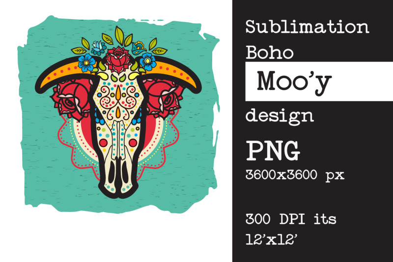 cow-skull-in-boho-style-old-school-tattoo