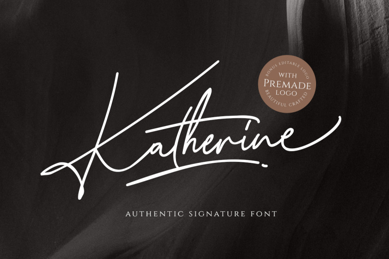 katherine-script-premade-logo