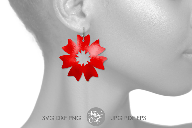 Download Earrings SVG, cut files, floral earrings, sunflower ...