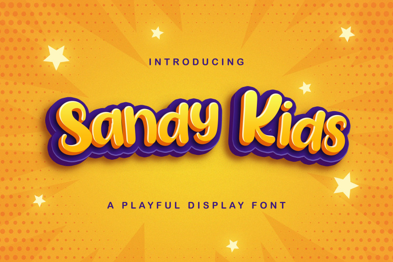 sandy-kids-playful-display-font