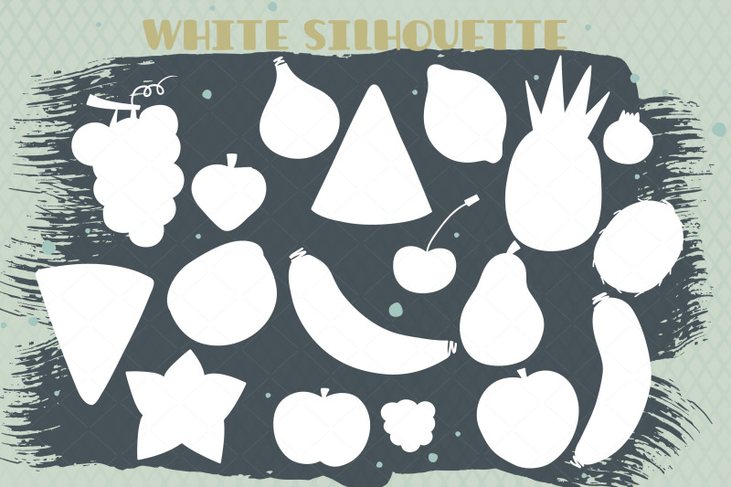 white-fruits-hand-drawn-food