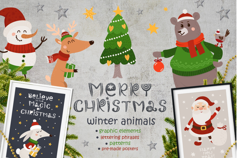 merry-christmas-winter-animals