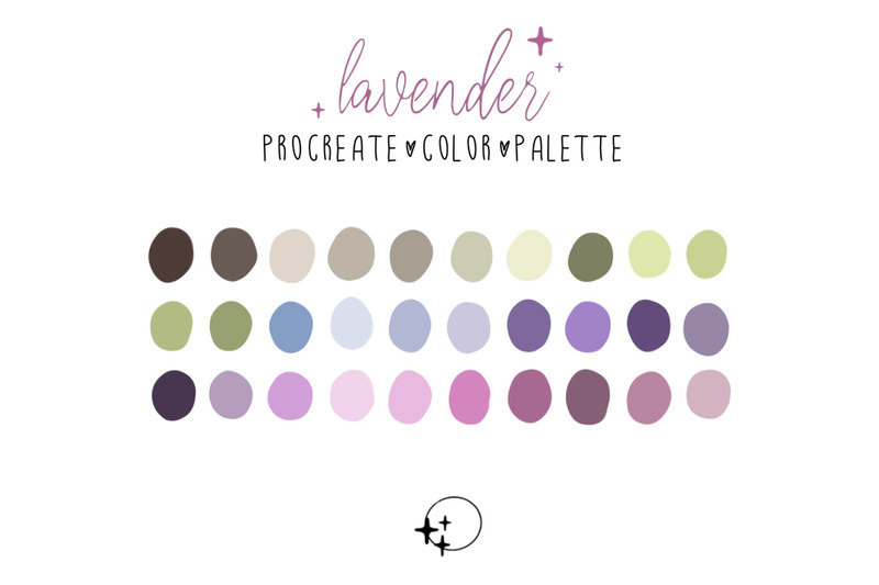 Procreate palette lavender By Fox Shop | TheHungryJPEG
