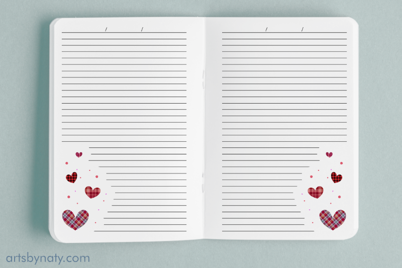 plaid-valentine-039-s-day-hearts-kdp-journal