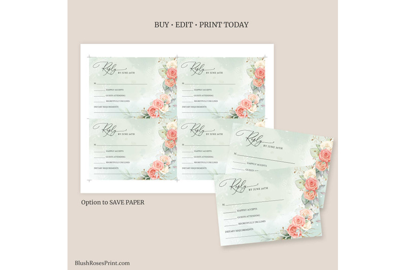 adys-rose-gold-floral-roses-wedding-invitation-suite-editable-diy