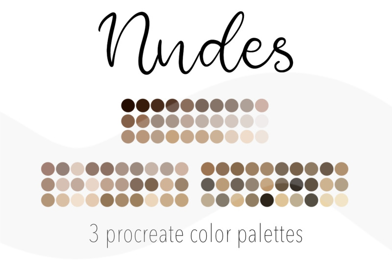 nudes-3-color-palettes-for-procreate-nbsp-90-color-swatches