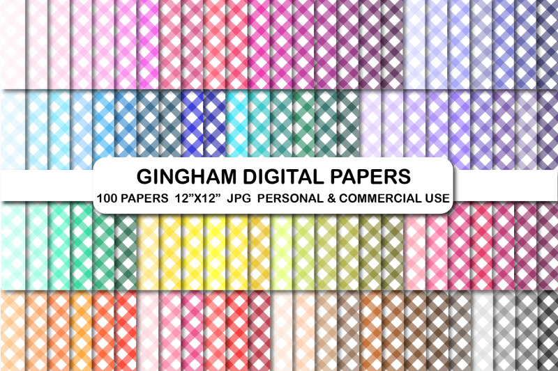 100-gingham-background-scrapbook-digital-paper-set