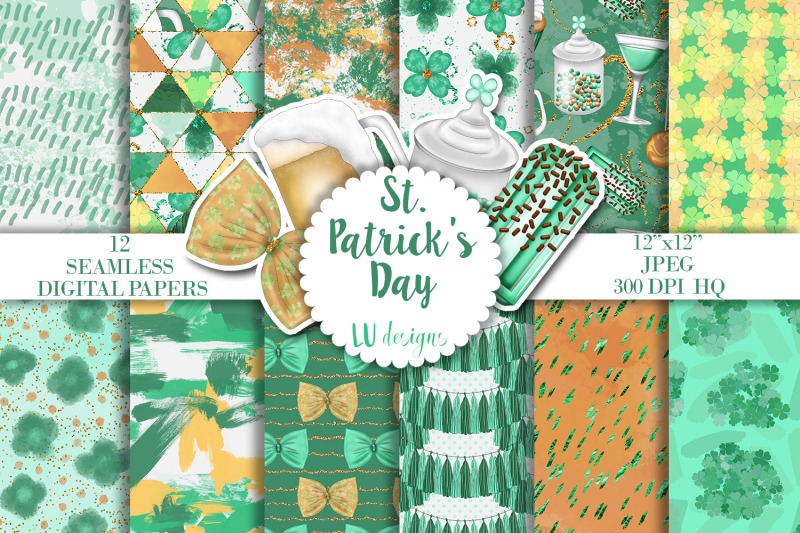 st-patricks-digital-papers-shamrock-patterns-irish-backgrounds