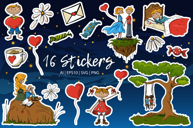 st-valentine-039-s-stickers
