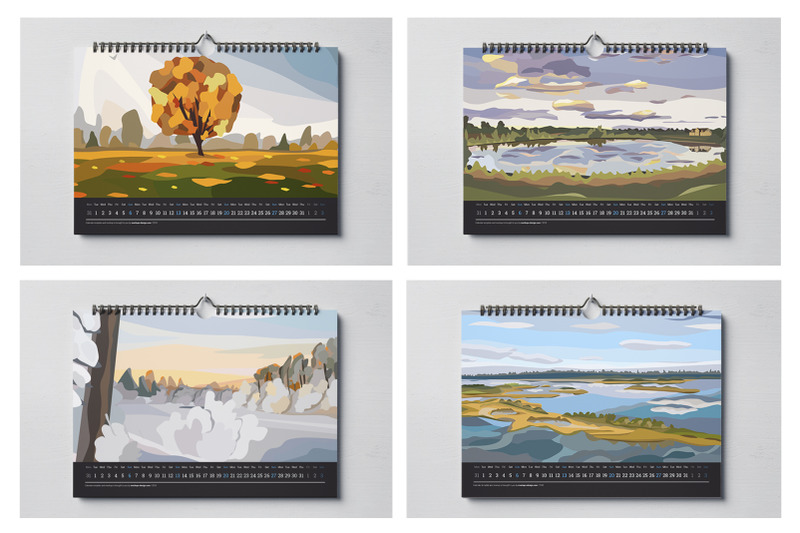 12-vector-landscapes-with-different-seasons-in-flat-style-for-calendar