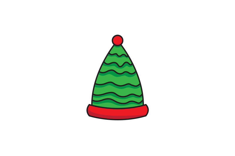 melted-pattern-dwarf-hat-christmas-icon