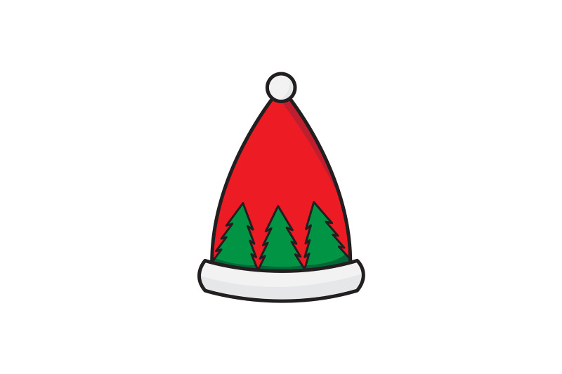 tree-pattern-hat-christmas-icon