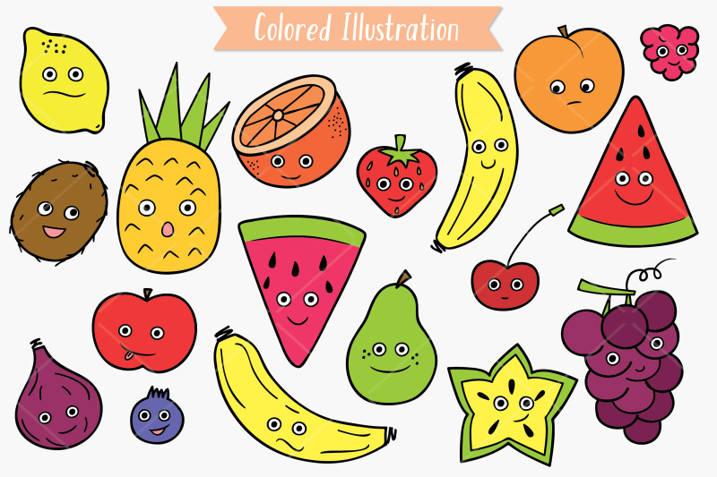 colored-fruit-kawaii-hand-drawn-food-characters