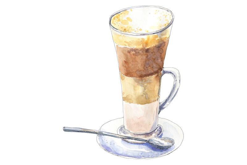 coffee-latte-watercolor-food-illustration