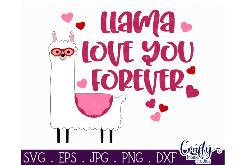 Valentine's Day SVG, Llama Svg, Kid's Valentine Svg, Love ...