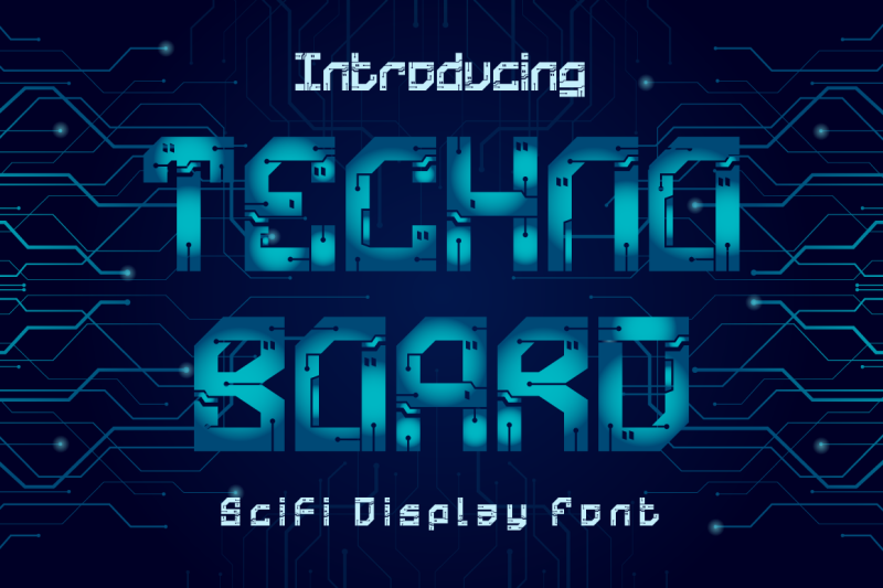 technoboard-circuit-board-font