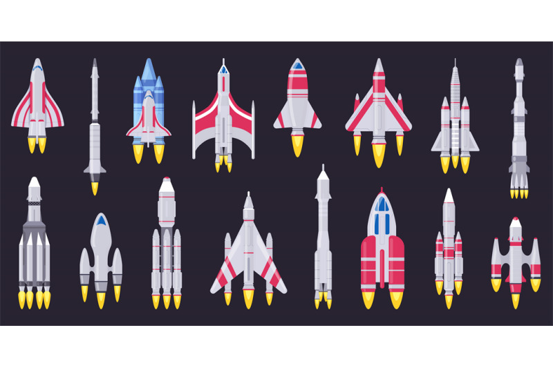 spaceships-vehicles-space-rocket-flying-aerospace-shuttle-spacecraf