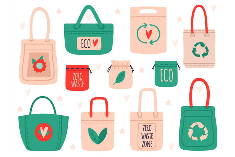 reusable-bags-fabric-recycling-symbol-shopping-bags-zero-waste-hand