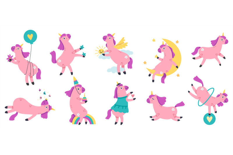 cute-unicorns-funny-hand-drawn-rainbow-unicorns-magic-fairytale-unic