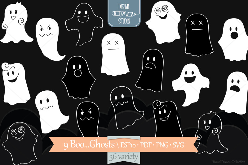 hand-drawn-white-ghost-halloween-doodles-cute-phantom-illustration