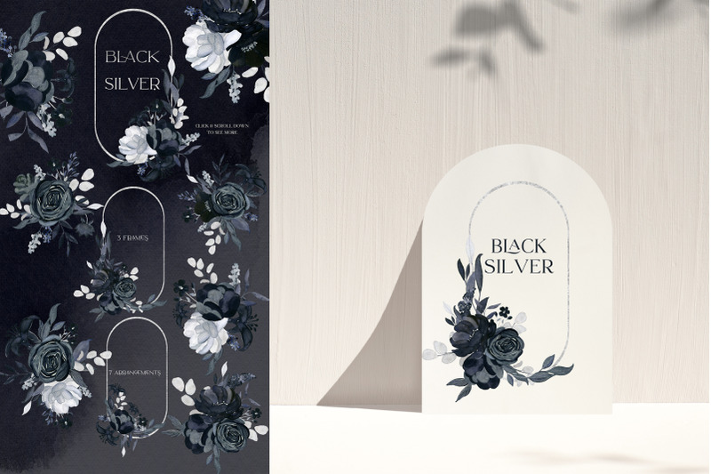 black-silver-mystic-flowers-watercolor-clipart-this-set-is-ideal-f