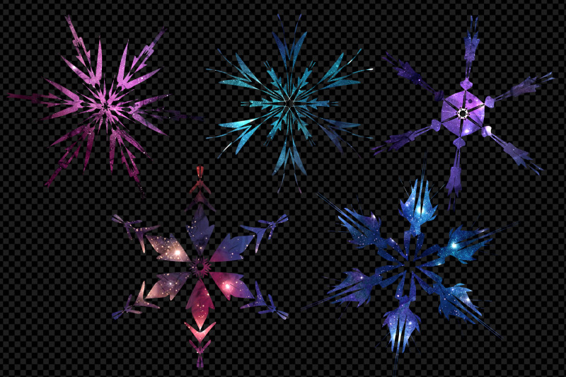 cosmic-snowflakes-clipart