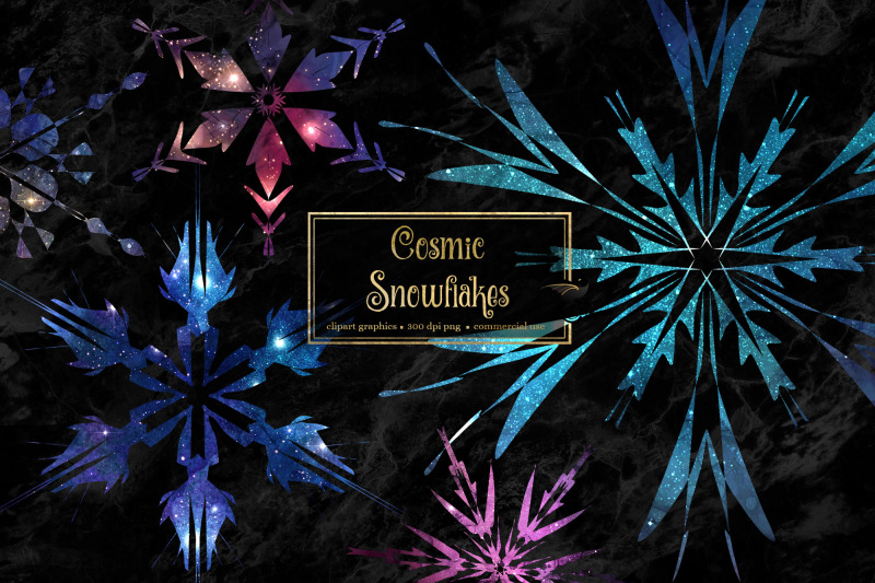 cosmic-snowflakes-clipart