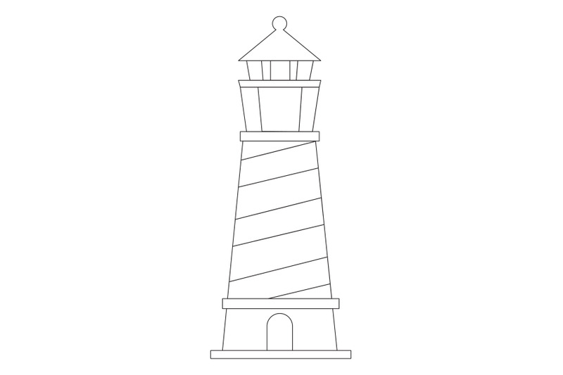 lighthouse-beach-outline-icon