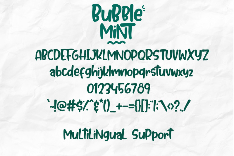 bubble-mint-fun-written-font