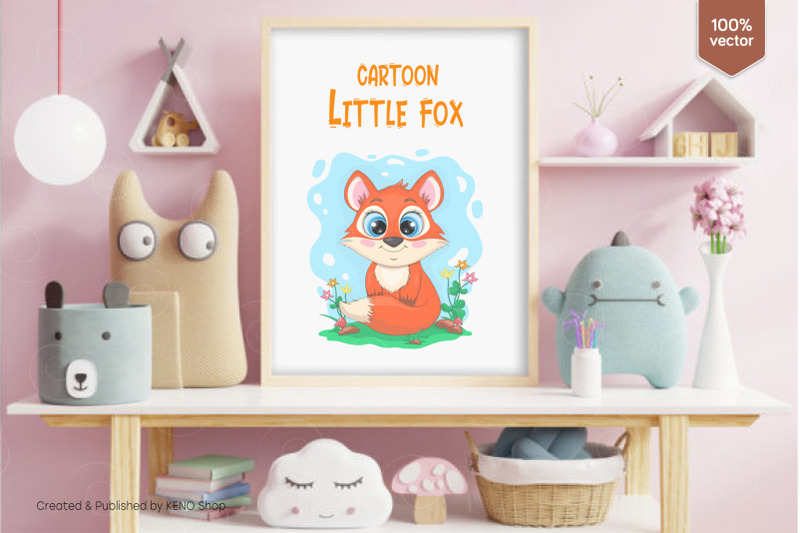 little-cartoon-fox-svg-png