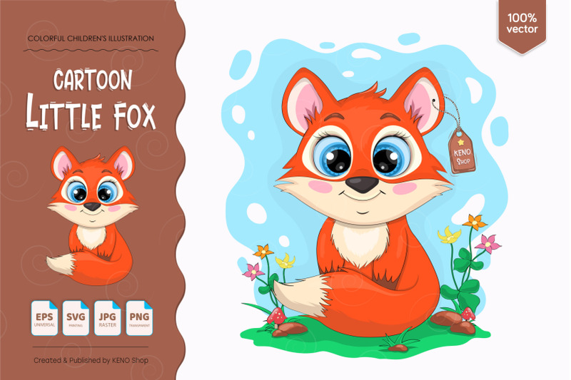 little-cartoon-fox-svg-png